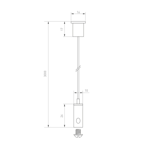 Подвес MAG-HANG-2540-L3000 (SL) (Arlight, Металл)