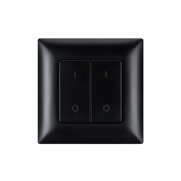 INTELLIGENT ARLIGHT Кнопочная панель SMART-RF-801-22-2G-DIM-SUF Black (3V, 2.4G) (IARL, IP20 Пластик, 5 лет)