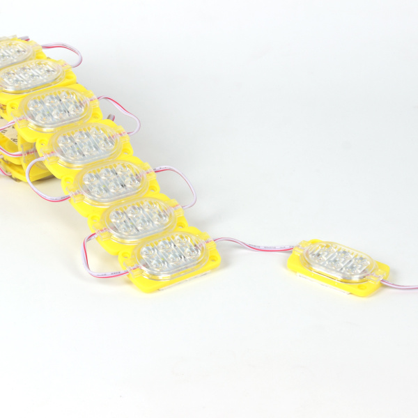 Светодиодный модуль 6 led 2835 MOD103 (12V, 1.2W, yellow, IP65)