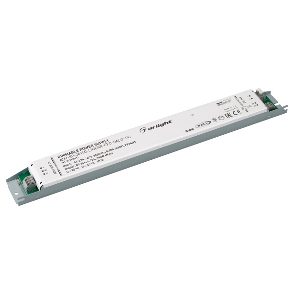 Блок питания ARV-SP-24150-LINEAR-PFC-DALI2-PD (24V, 6.25A, 150W) (Arlight, IP20 Металл, 5 лет)