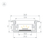 Профиль FLOOR27-H11-F-2000 ANOD (Arlight, Алюминий)