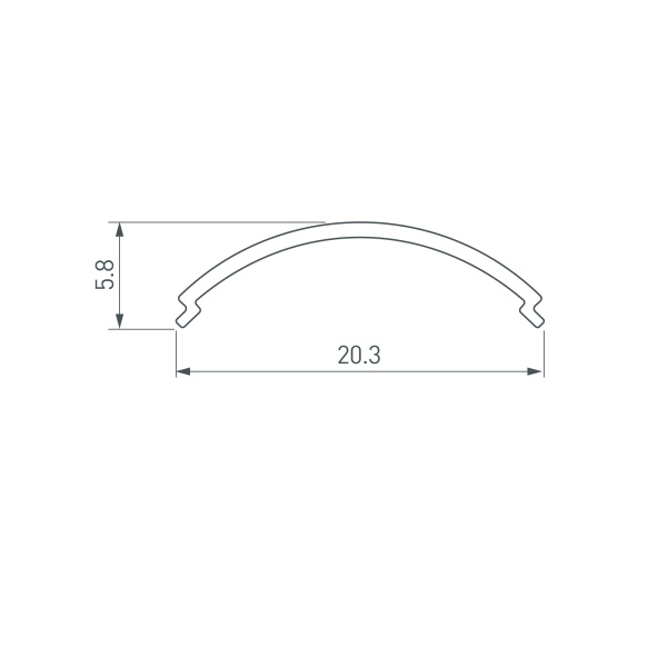 Экран ARH-KANT-H16-2000 Round Opal-PM (Arlight, Пластик)