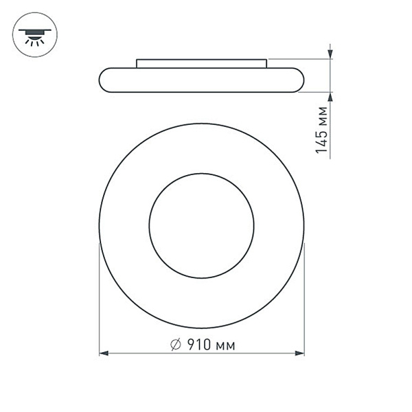 Светильник ALT-TOR-BB910SW-120W Warm White (Arlight, IP20 Пластик, 3 года)