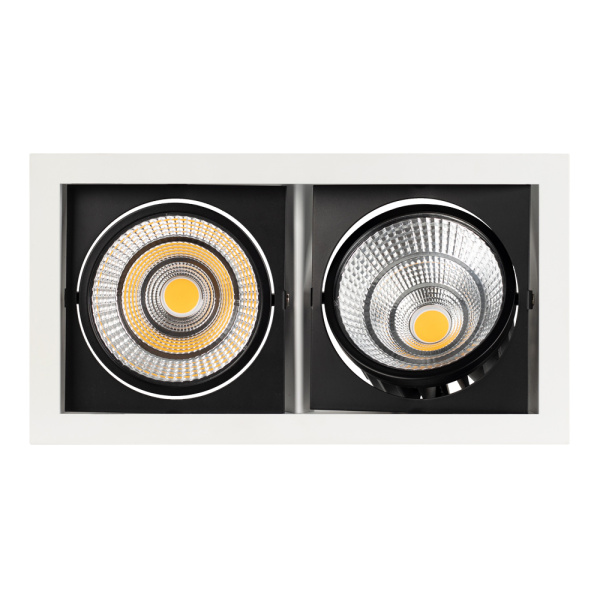 Светильник CL-KARDAN-S283x152-2x25W Warm3000 (WH-BK, 30 deg) (Arlight, IP20 Металл, 3 года)