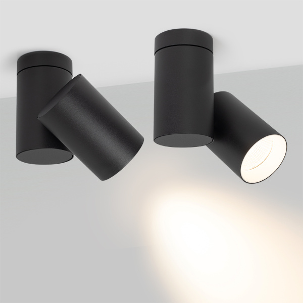 Светильник SP-POLO-SURFACE-TURN-R85-15W Warm3000 (BK-WH, 40 deg) (Arlight, IP20 Металл, 3 года)