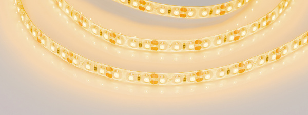 Лента RTW 2-5000SE 12V Yellow 2x (3528, 600 LED, LUX) (Arlight, 9.6 Вт/м, IP65)
