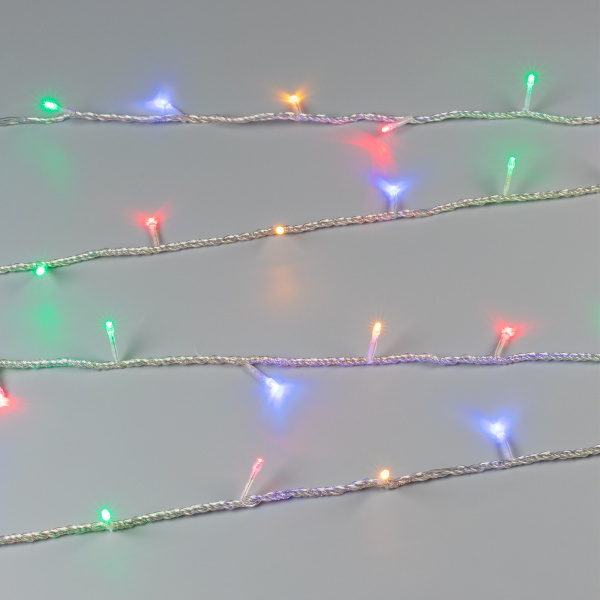 Светодиодная гирлянда ARD-STRING-HOME-5000-CLEAR-50LED-LIVE RGB (230V, 3.5W) (Ardecoled, IP20)
