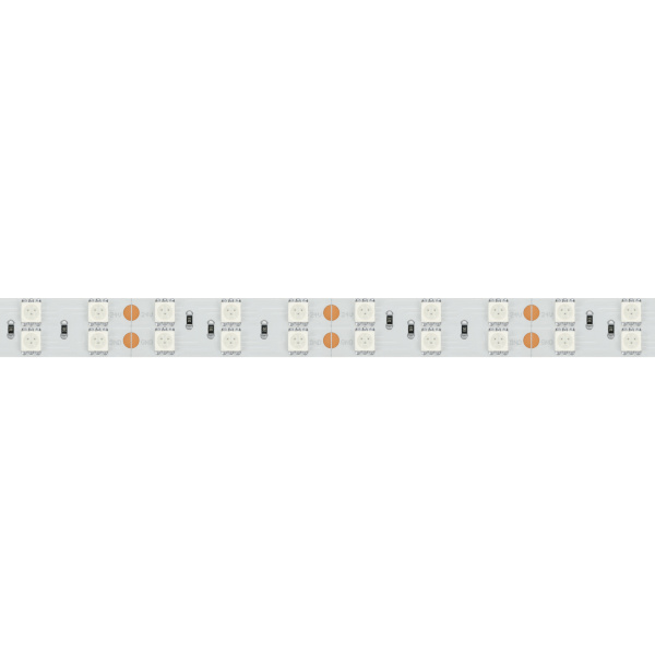 Лента RT 2-5000 24V Yellow 2x2 (5060, 600 LED, LUX) (Arlight, 28.8 Вт/м, IP20)