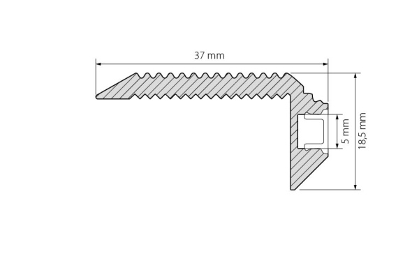 Профиль SL-STAIR-W37-2000 ANOD (Arlight, Металл)