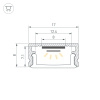 Набор для светодиодной подсветки ARL-KIT-SLIM-FC 24V Warm3000 (14 W/m, IP20, 2m) (Arlight, Алюминий+пластик)