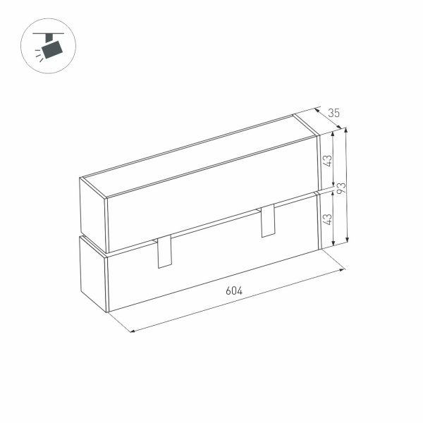 Светильник MAG-FLAT-FOLD-45-S605-18W Warm3000 (BK, 100 deg, 24V) (Arlight, IP20 Металл, 3 года)