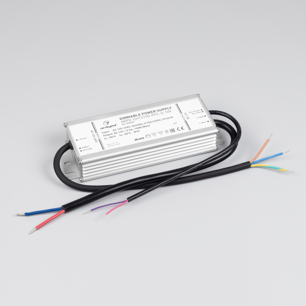 Блок питания ARPV-UH12150-PFC-0-10V (12V, 12.5A, 150W) (Arlight, IP67 Металл, 7 лет)