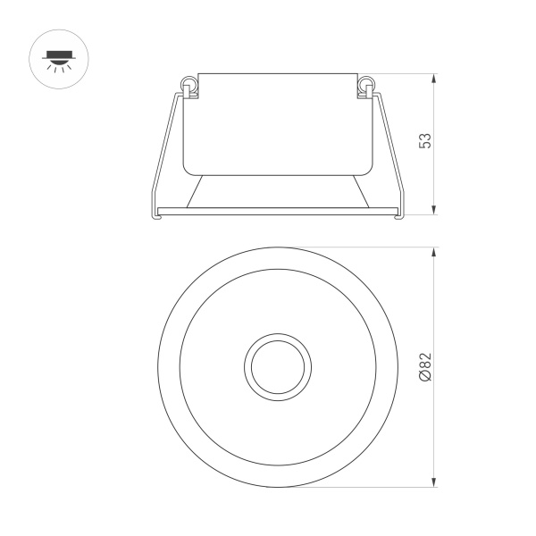 Светильник MS-HARBOR-R82-10W Warm2700 (BK, 24 deg, 230V) (Arlight, IP20 Металл, 5 лет)