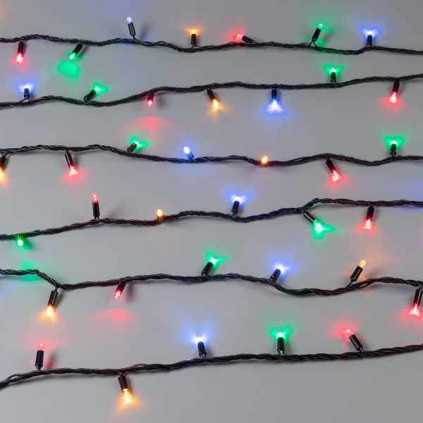 Светодиодная гирлянда ARD-STRING-CLASSIC-10000-BLACK-100LED-LIVE RGB (230V, 7W) (Ardecoled, IP65)