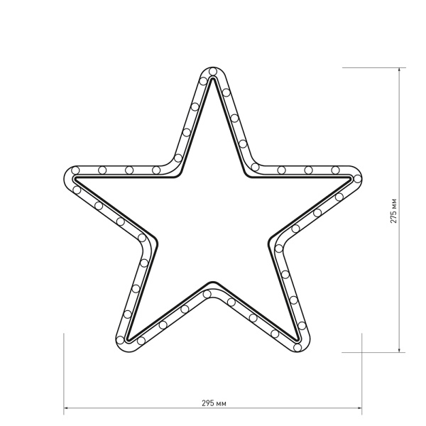 Фигура ARD-STAR-M1-295x275-36LED Warm (230V, 2.5W) (Ardecoled, IP65)