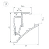 Профиль SHELF-600-2000 ANOD (Arlight, Алюминий)