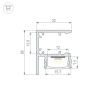 Профиль WALL-2228-2000 ANOD BLACK (Arlight, Алюминий)