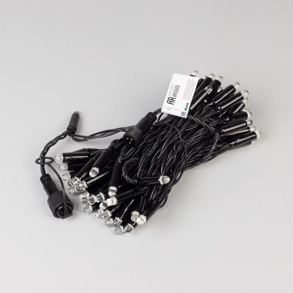 Светодиодная гирлянда ARD-STRING-CLASSIC-9000-BLACK-60LED-LIVE RGB-SPI (12V, 40W) (Ardecoled, IP65)