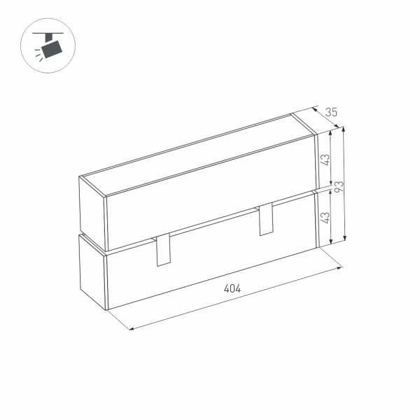 Светильник MAG-FLAT-FOLD-45-S405-12W Warm3000 (WH, 100 deg, 24V) (Arlight, IP20 Металл, 5 лет)