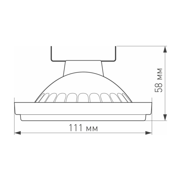 Лампа AR111-UNIT-G53-12W White6000 (WH, 120 deg, 12V) (Arlight, Металл)