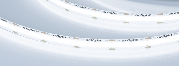 Лента COB-X576-10mm 24V White6000 (15 W/m, IP20, 5m) (Arlight, высок.эфф.150 лм/Вт)