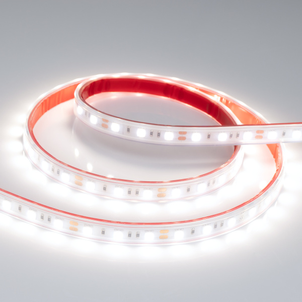 Лента RTW 2-5000P 12V White6000 2x (5060, 300 LED, LUX) (Arlight, 14.4 Вт/м, IP66)