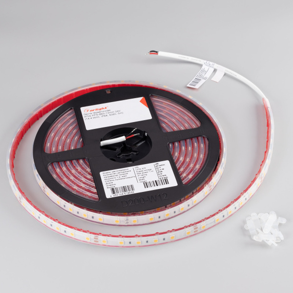 Лента герметичная RTW-PFS-B60-13mm 24V Day4000 (14.4 W/m, IP68, 5060, 5m) (Arlight, 14.4 Вт/м, IP68)
