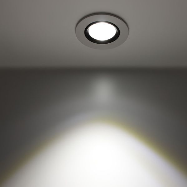 Светодиодный светильник S1001-5W-R85W BW6 (220V, 5W, day white, круглый D90mm)