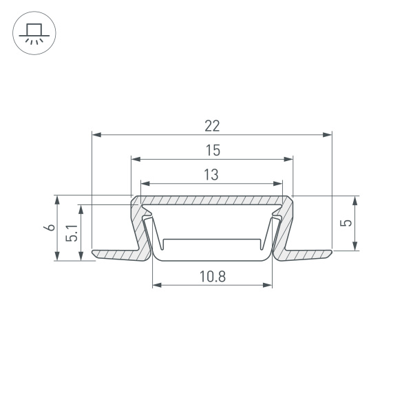Профиль MIC-FS-2000 WHITE (Arlight, Алюминий)