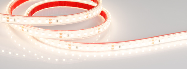Лента RTW 2-5000PGS 24V Warm 2x (3528, 600 LED, LUX) (Arlight, 9.6 Вт/м, IP67)
