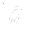 Светильник SP-POLO-SURFACE-FLAP-R85-15W Day4000 (BK-WH, 40 deg) (Arlight, IP20 Металл, 3 года)