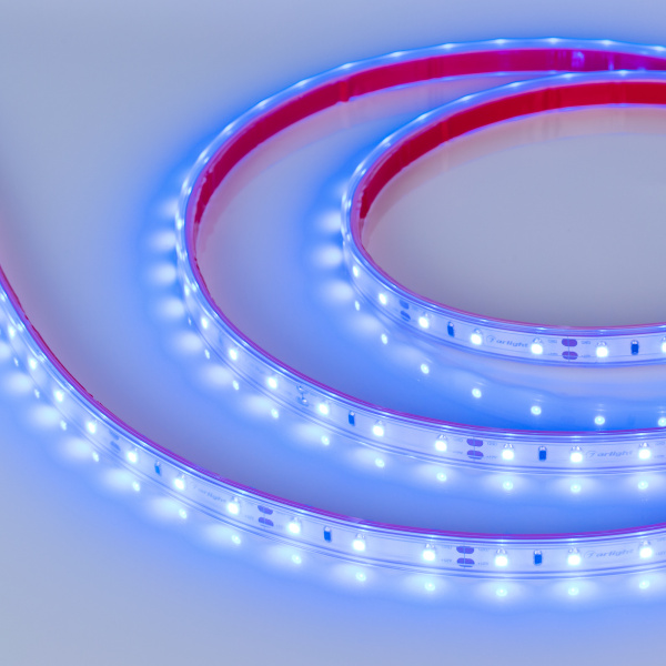 Лента RTW 2-5000P 12V Blue (3528, 300 LED, LUX) (Arlight, 4.8 Вт/м, IP66)
