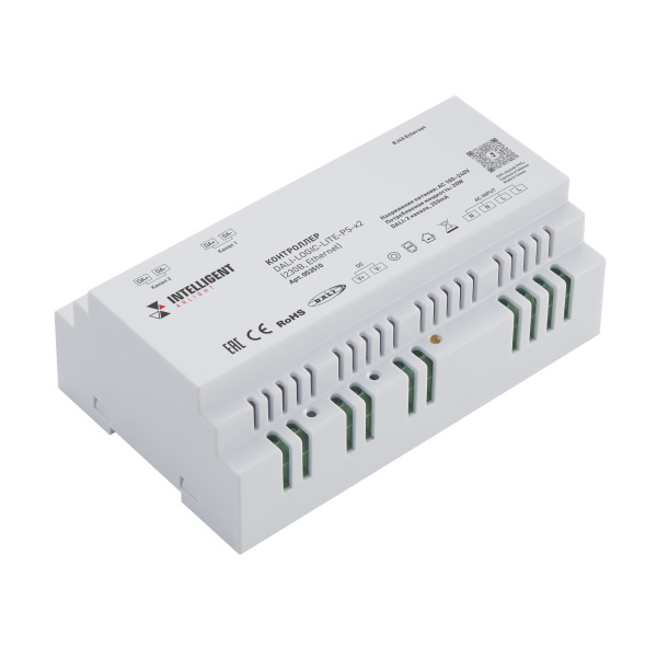INTELLIGENT ARLIGHT Контроллер DALI-LOGIC-LITE-PS-x2 (230B, Ethernet) (IARL, IP20 Пластик, 2 года)