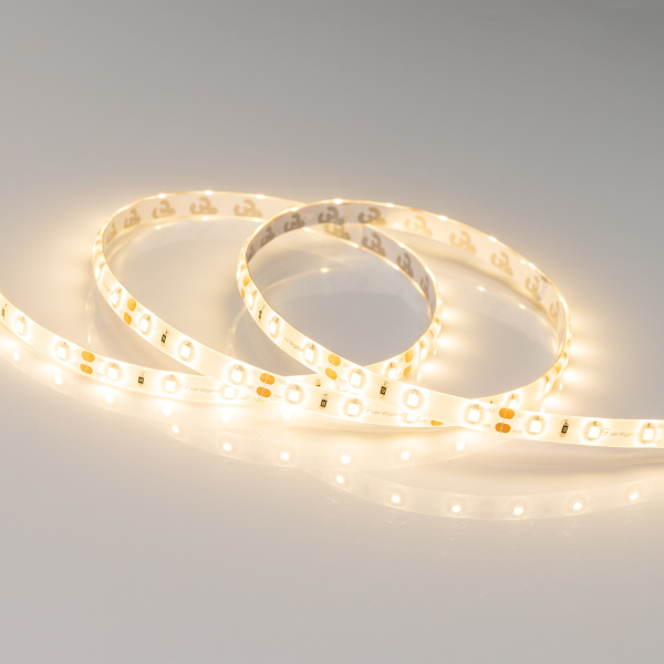 Лента RTW 2-5000SE 12V Warm (3528, 300 LED, LUX) (Arlight, 4.8 Вт/м, IP65)