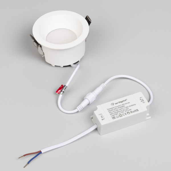 Светильник MS-DROP-BUILT-R84-8W Warm2700 (WH, 85 deg, 230V) (Arlight, IP54 Металл, 5 лет)