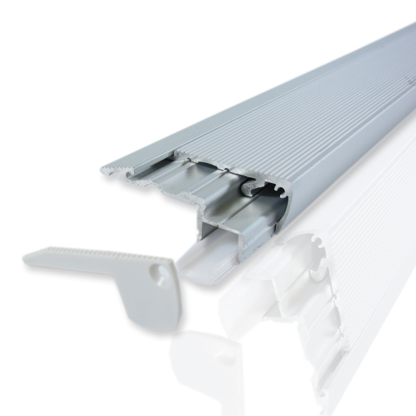 Алюминиевый профиль 458 (2000х59,2х23,7мм с рассеивателем)