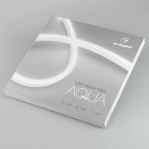 Герметичная лента AQUA-5000S-TOP-2835-120-24V Blue (16.5х16.5mm, 10W, IP68) (Arlight, -)