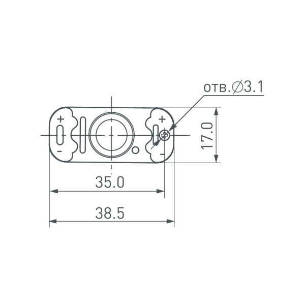 Модуль герметичный ARL-LC2835-0.5W-12V White 160deg (Arlight, Закрытый)