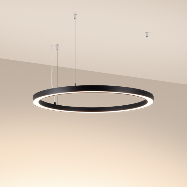 Светильник SP-CIRCLE-HANG-O3535-D900-55W Warm3000 (RAL9005, 120 deg, 230V) IP40 LED (Arlight, Алюминий)