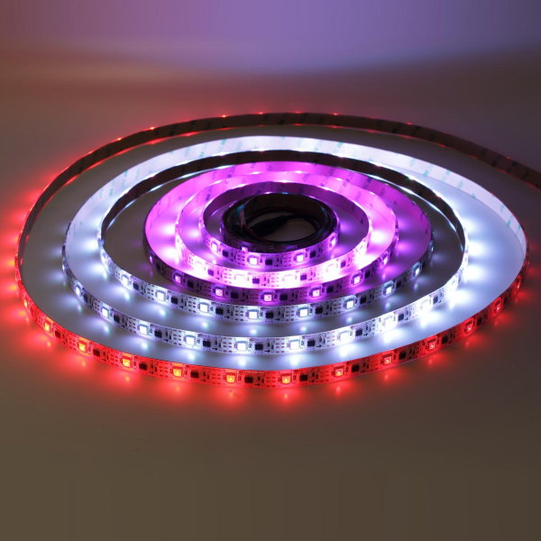 Светодиодная лента 5050, 30 led/m, V600, RGB-SPI (IC1804), 12V, IP65