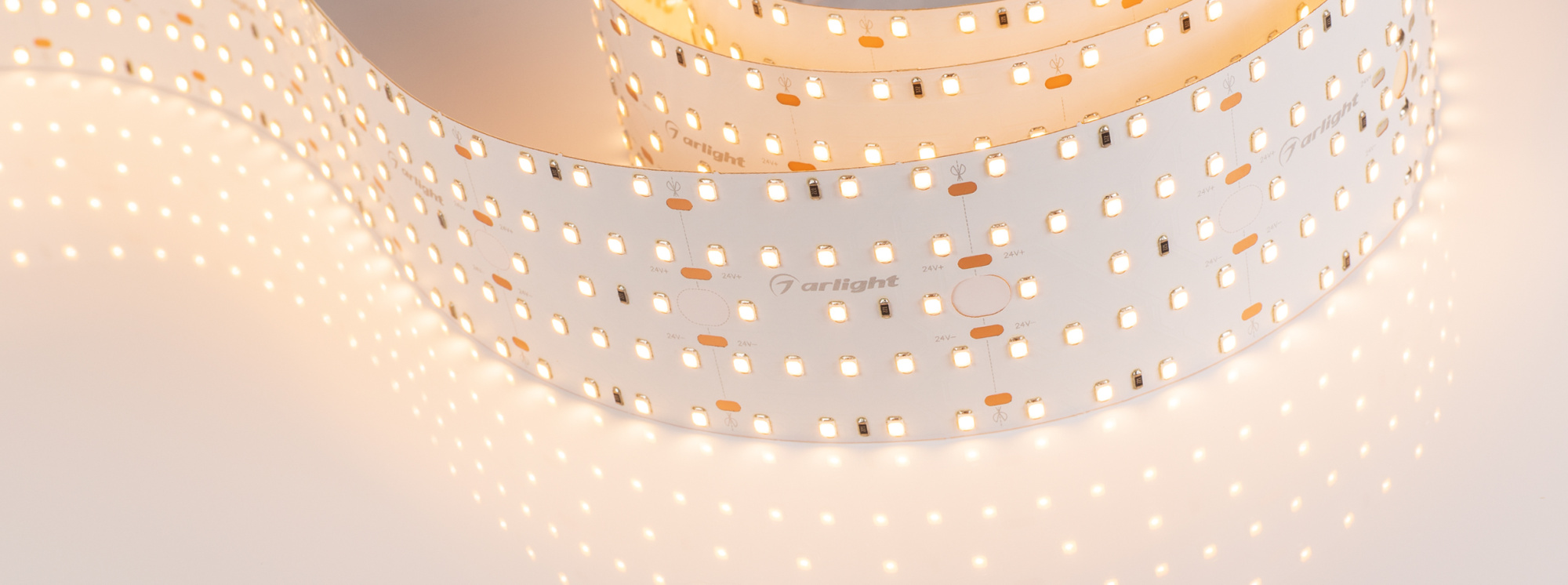 Лента S2-2500 24V Warm 2700K 59mm (2835, 420 LED/m, LUX) (Arlight, 30 Вт/м, IP20)