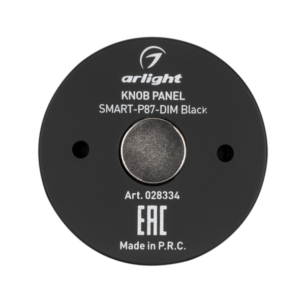 Панель Knob SMART-P87-DIM Black (3V, 1 зона, 2.4G) (Arlight, IP20 Пластик, 5 лет)