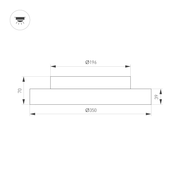 Светильник SP-ESTELY-R350-30W Warm3300-MIX (BK, 80 deg, 230V, TRIAC) (Arlight, IP20 Металл, 5 лет)