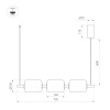 Светильник SP-CARAMELA-HANG-L720-12W Warm2700 (BK, 360 deg, 230V) (Arlight, IP20 Натуральный шелк, 3 года)