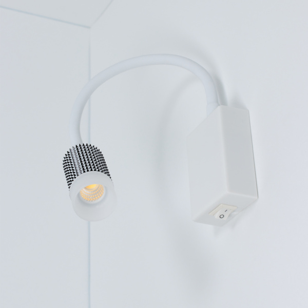 Светильник светодиодный прикроватный DH19 (220V, 5W, warm white, белый корпус)