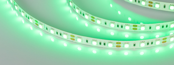 Лента RT 2-5000 12V Green 2x (5060, 300 LED, LUX) (Arlight, 14.4 Вт/м, IP20)