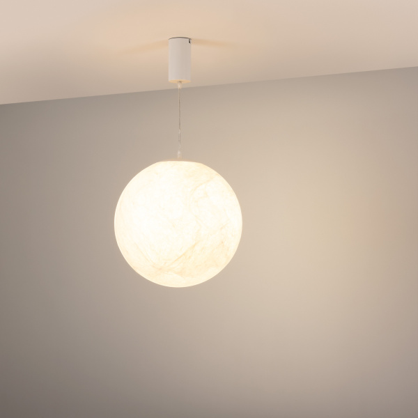 Светильник SP-SILKA-HANG-R400-12W Warm2700 (WH, 330 deg, 230V) (Arlight, IP20, Натуральный шелк, 3 года)