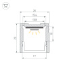 Профиль SL-SLIM20-H20-2000 WHITE (Arlight, Алюминий)