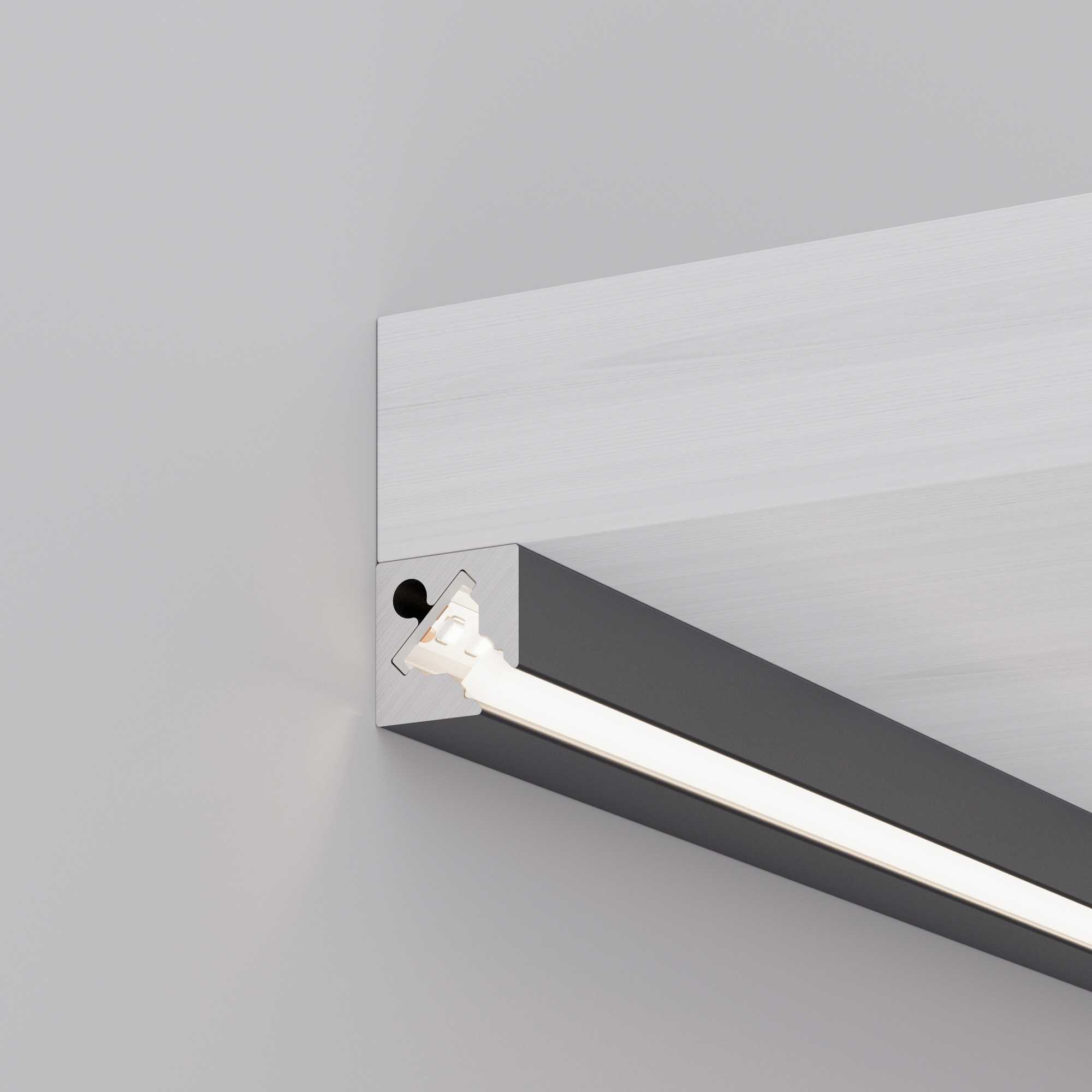 Профиль с экраном SL-KANT-H10-SQUARE-2000 IRON GREY (Arlight, Алюминий+пластик)