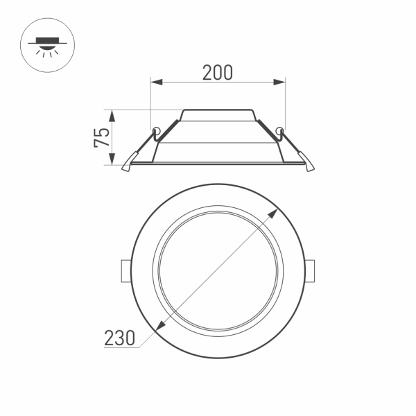 Светильник IM-CYCLONE-R230-30W Day4000 (WH, 90 deg) (Arlight, IP40 Металл, 3 года)